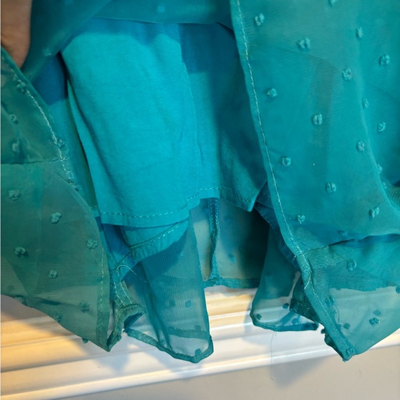 Women's Dressy Aqua Tank Top - Light sheer material Size worn 2x Size S - Picture 5 of 11